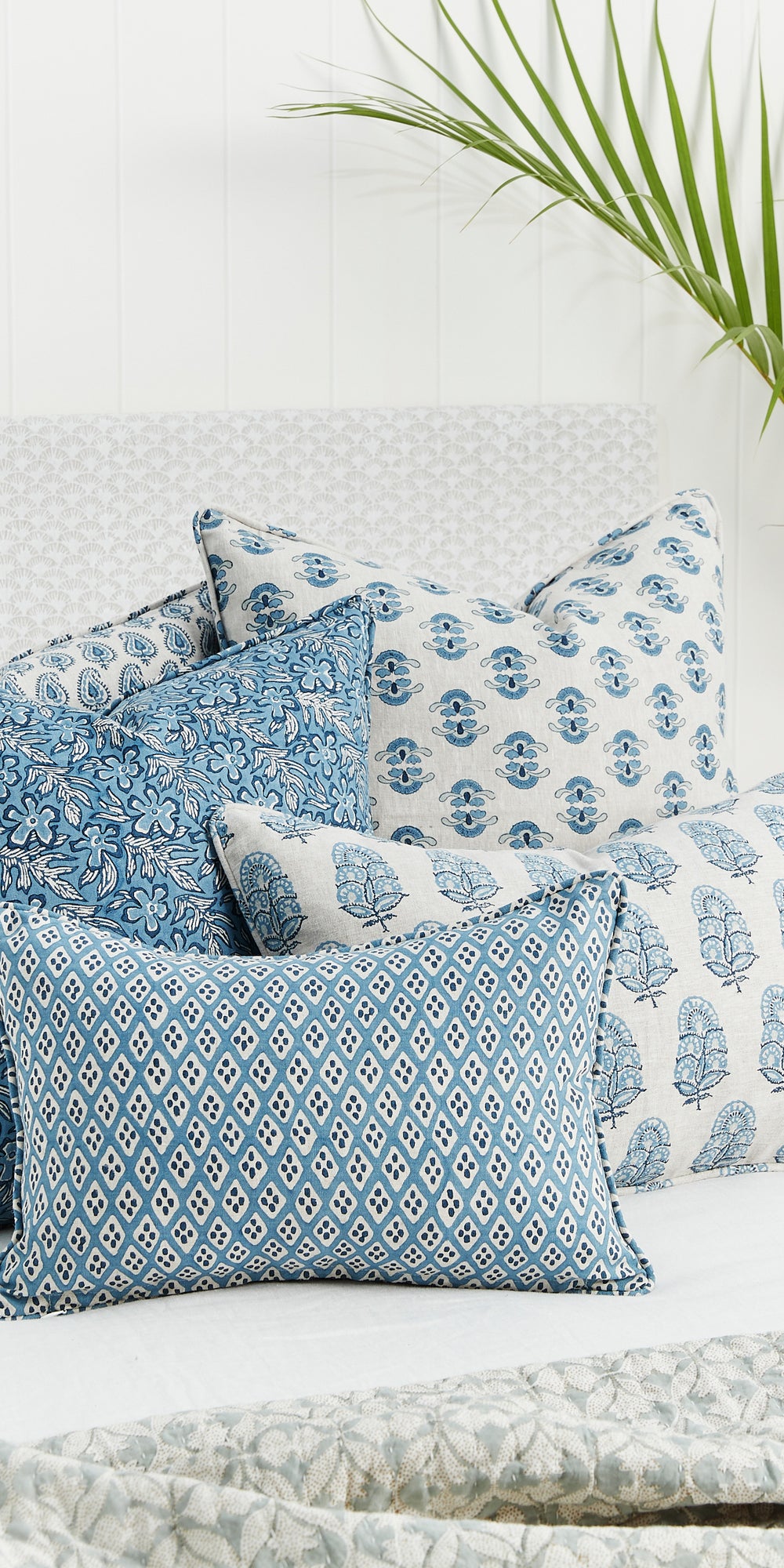 Orvietto Azure Pillowcase in - Cushions - Walter G Australia