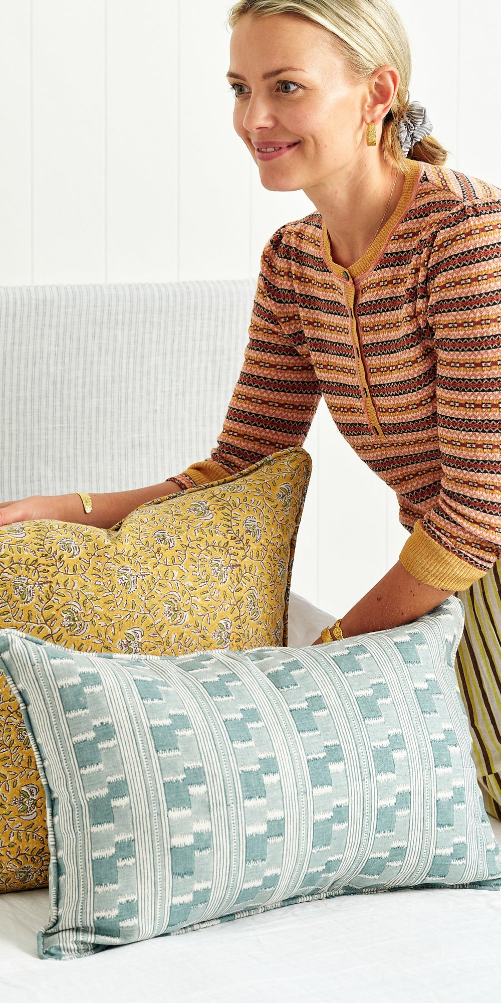 Chowk Celadon Pillowcase in - Cushions - Walter G Australia