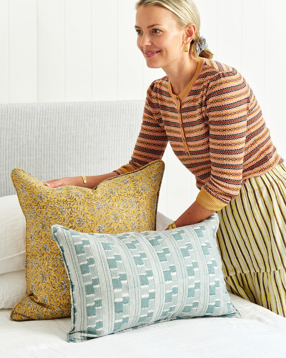 Chowk Celadon Pillowcase in - Cushions - Walter G Australia