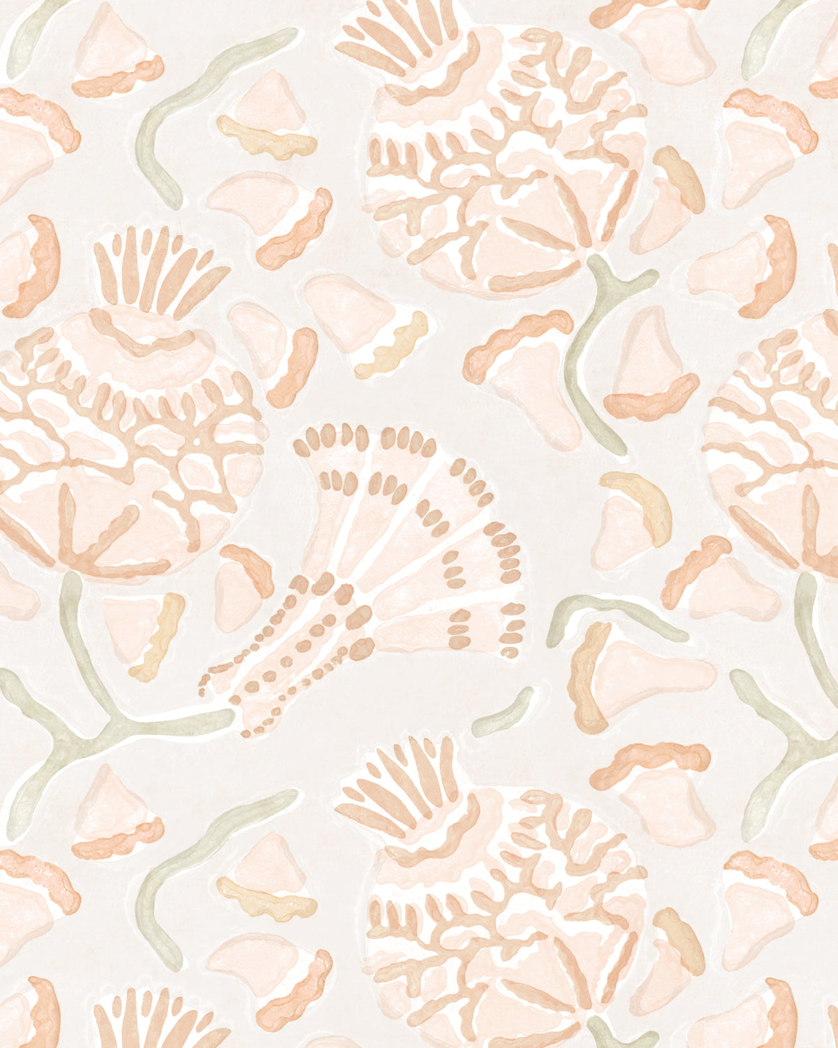 Iznik Papaya Wallpaper
