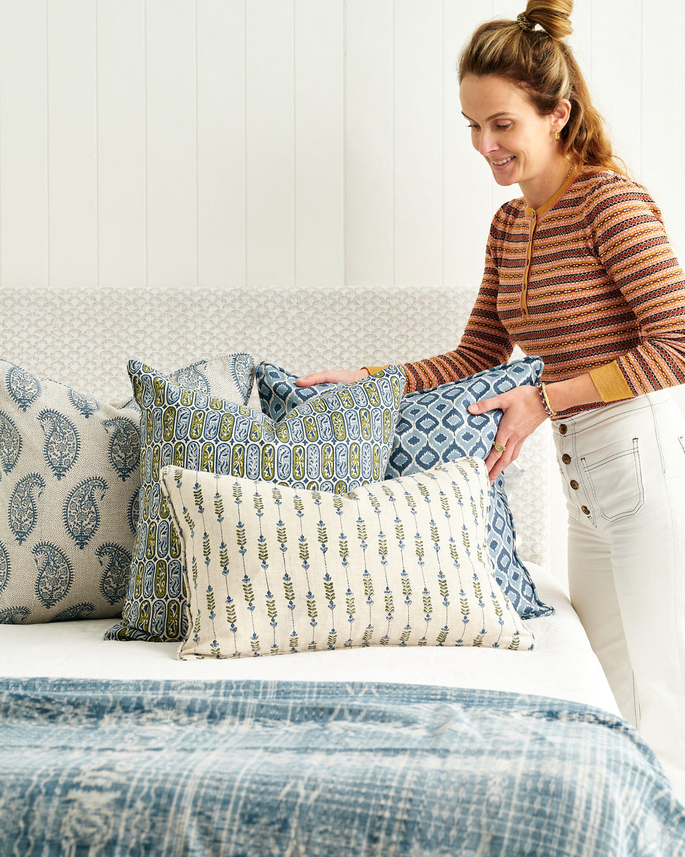 Carezza Moss Azure Pillowcase