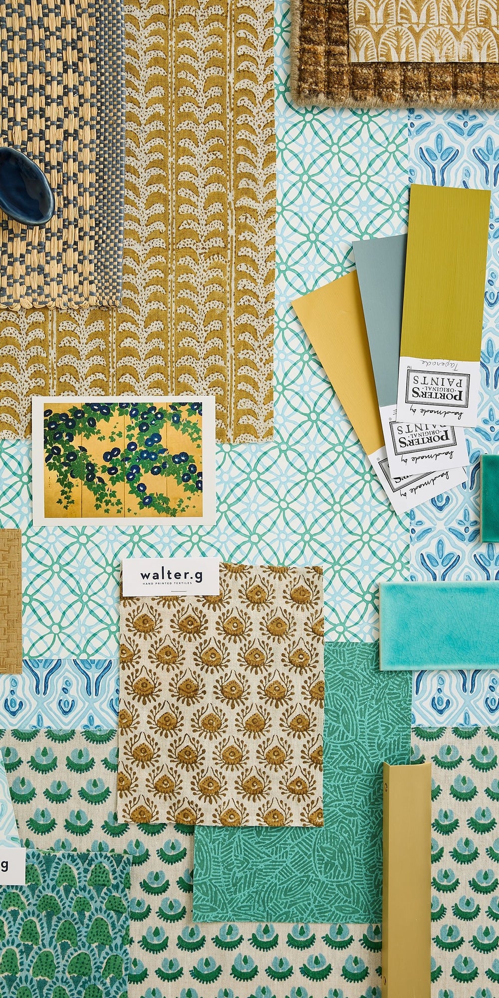 Cadiz Emerald Linen in - Fabric - Walter G Australia