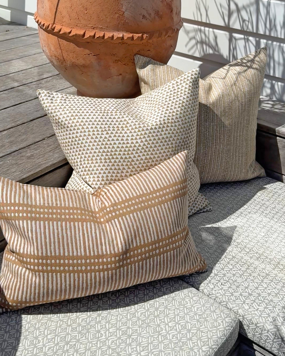 Dash Dot Rattan Outdoor Pillowcase