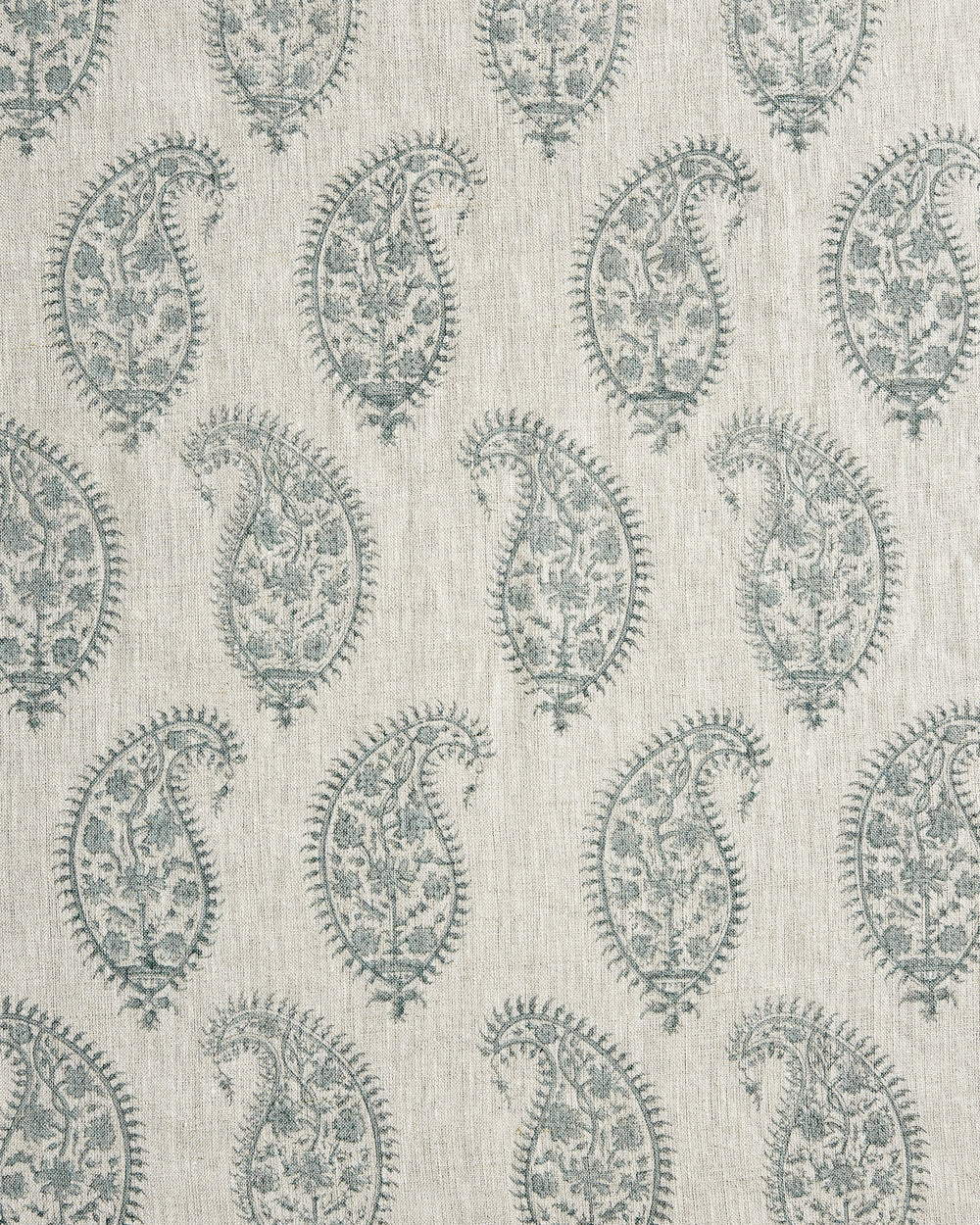 Paisley Celadon Linen