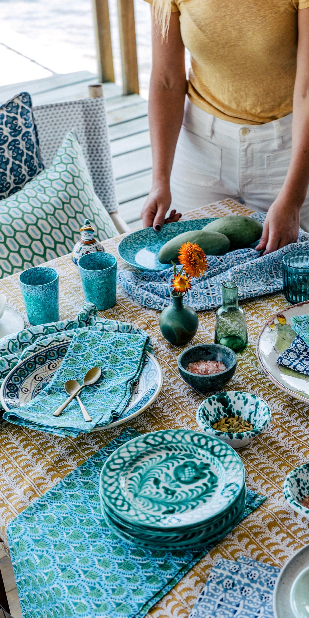 Luxor Saffron Tablecloth