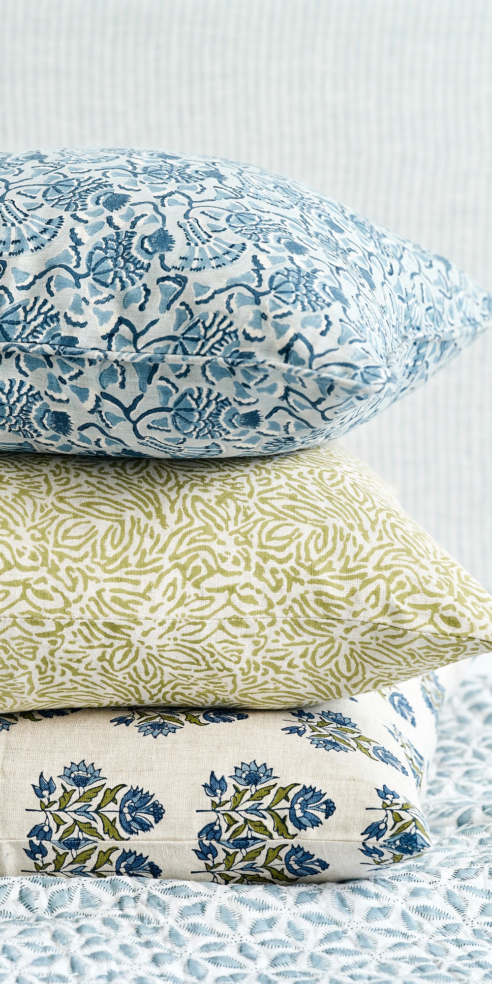 Ankara Moss Azure Pillowcase
